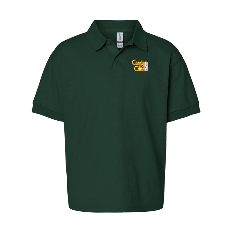Youth's Candy Crush Gildan Dry Blend Jersey Polo