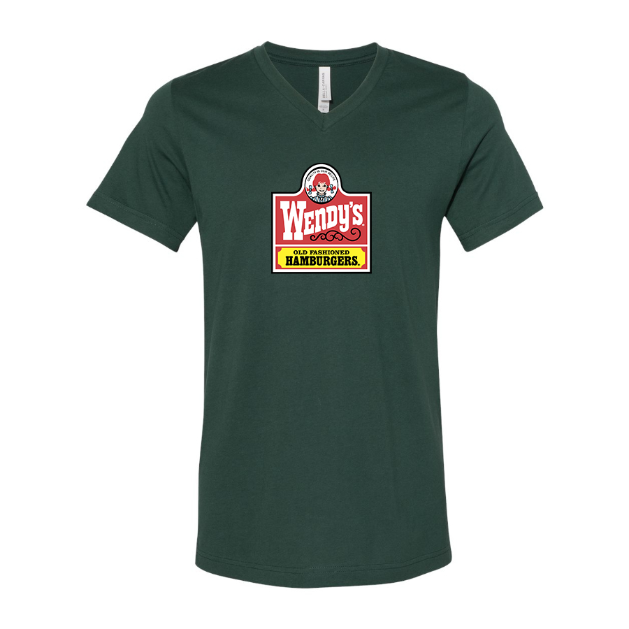 Men's Wendy's BELLA CANVAS Jersey V-Neck Tee
