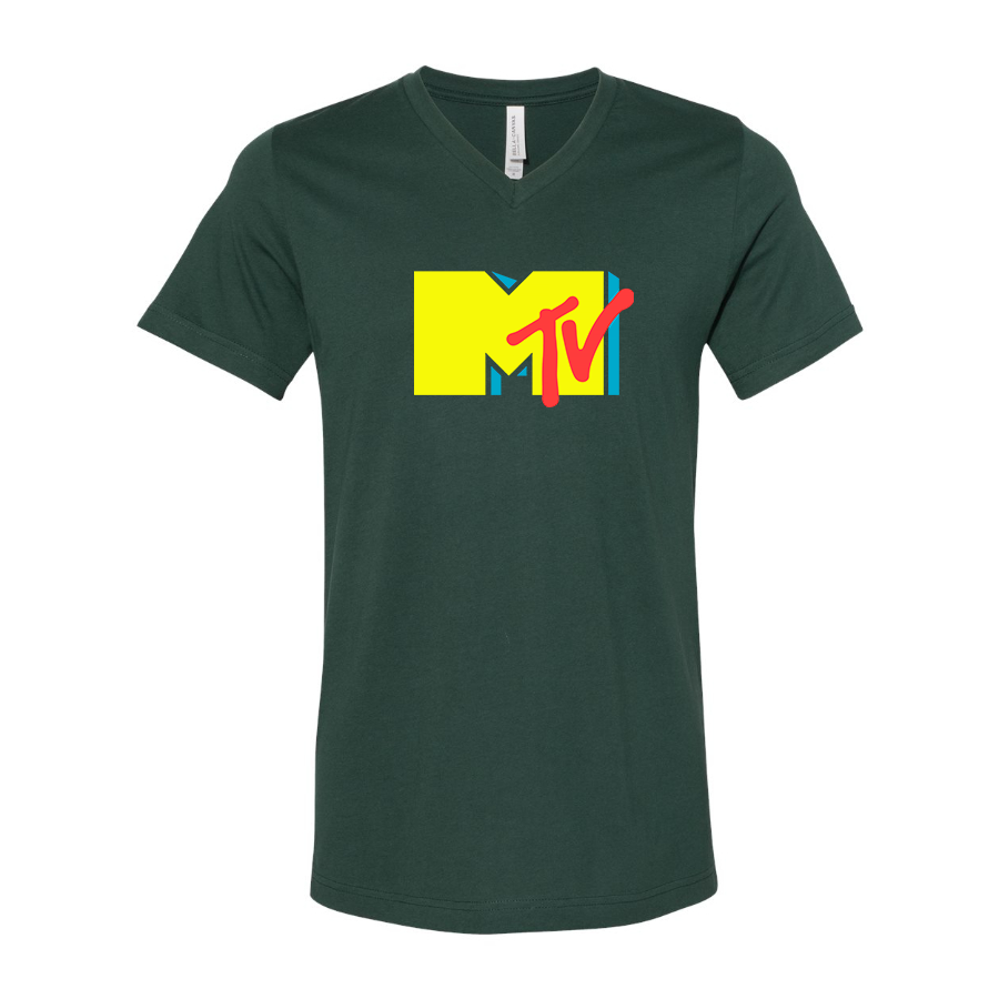 Men's M.T.V BELLA CANVAS Jersey V-Neck Tee