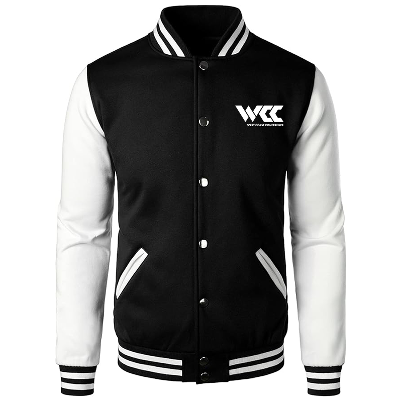 Men's West Coast Conference Varsity Baseball Jacket Cotton Blend Letterman Jackets