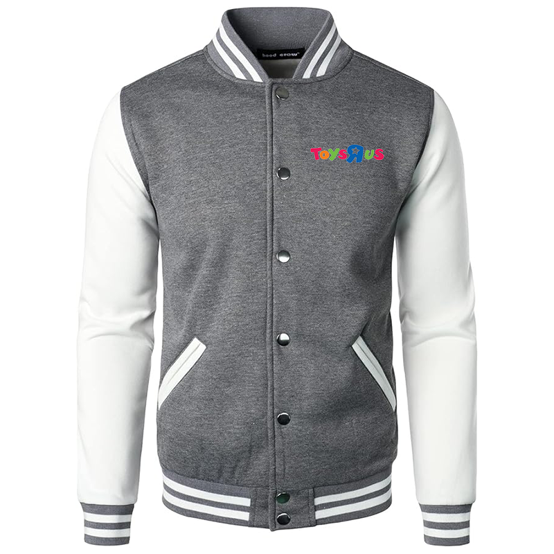 Men's Toys R Us Varsity Baseball Jacket Cotton Blend Letterman Jackets