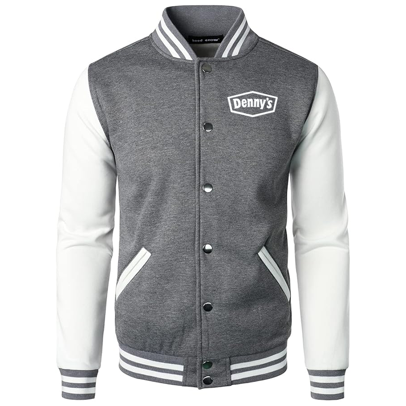 Men's Dennys Varsity Baseball Jacket Cotton Blend Letterman Jackets