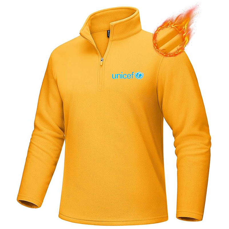 Men's UNICEF MAGCOMSEN Quarter-Zip Pullover Polar Fleece Sweatshirt Stand Collar Long Sleeve Shirt for Men Thermal Winter Fall