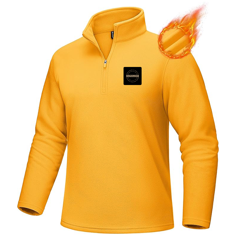 Men's Alphaland MAGCOMSEN Quarter-Zip Pullover Polar Fleece Sweatshirt Stand Collar Long Sleeve Shirt for Men Thermal Winter Fall