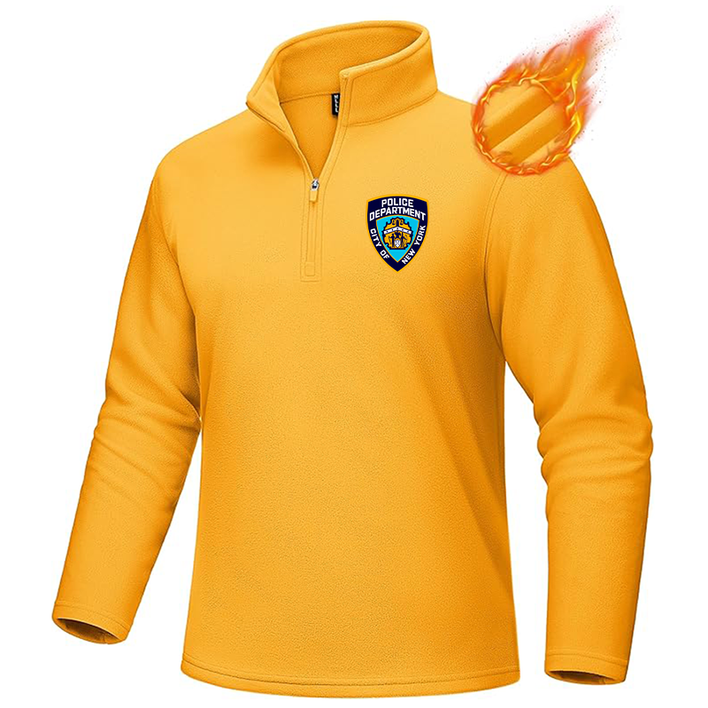 Men's NYPD MAGCOMSEN Quarter-Zip Pullover Polar Fleece Sweatshirt Stand Collar Long Sleeve Shirt for Men Thermal Winter Fall