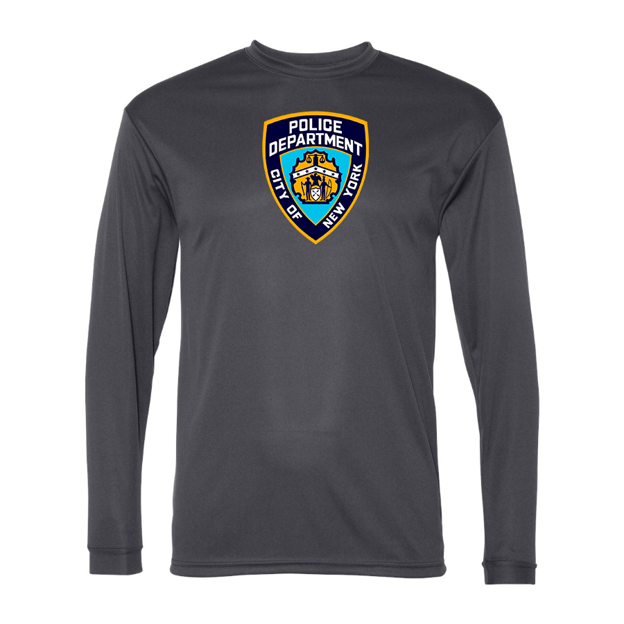 Men's NYPD Polyester Long Sleeve T-Shirt