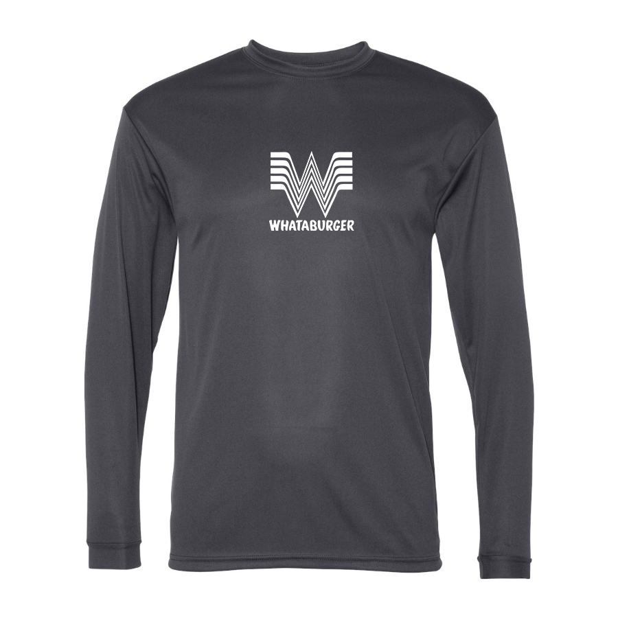 Men's What A Burger Polyester Long Sleeve T-Shirt