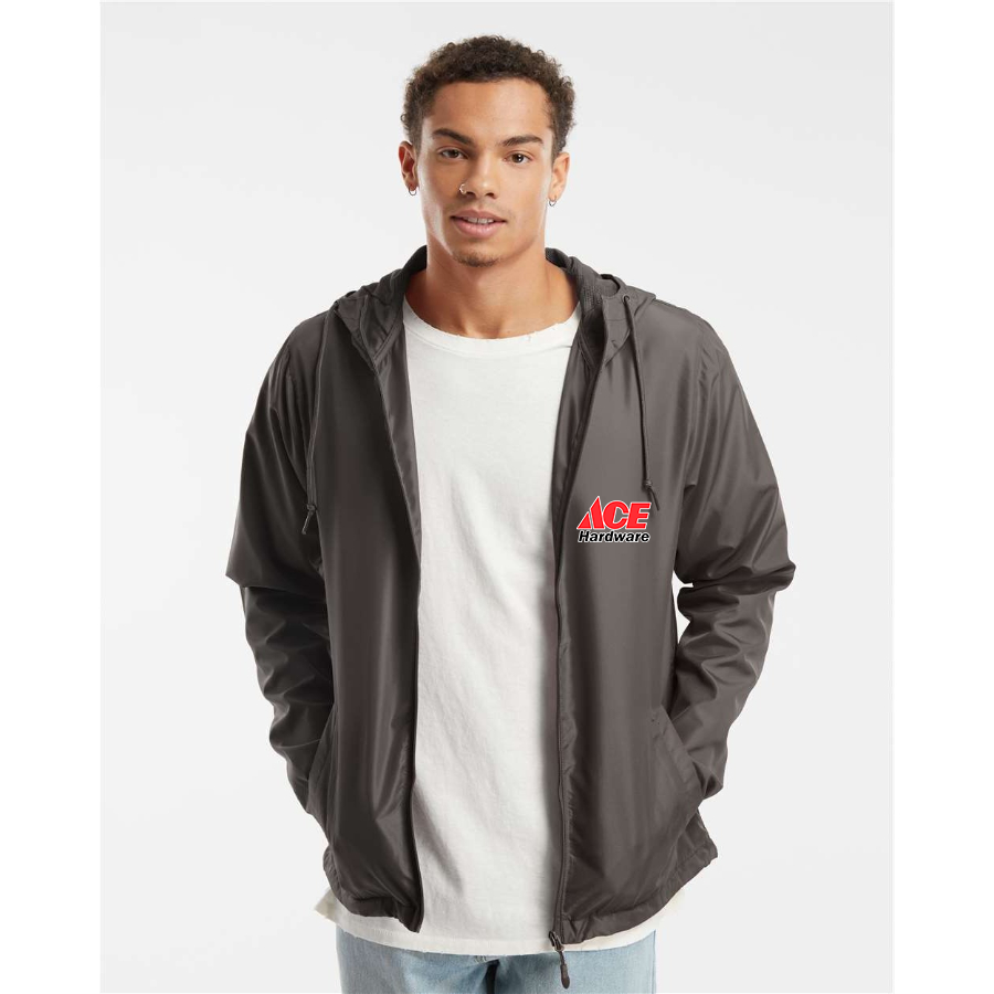 Men's Ace Independent Trading Co Lightweight Windbreaker Full-Zip Jacket