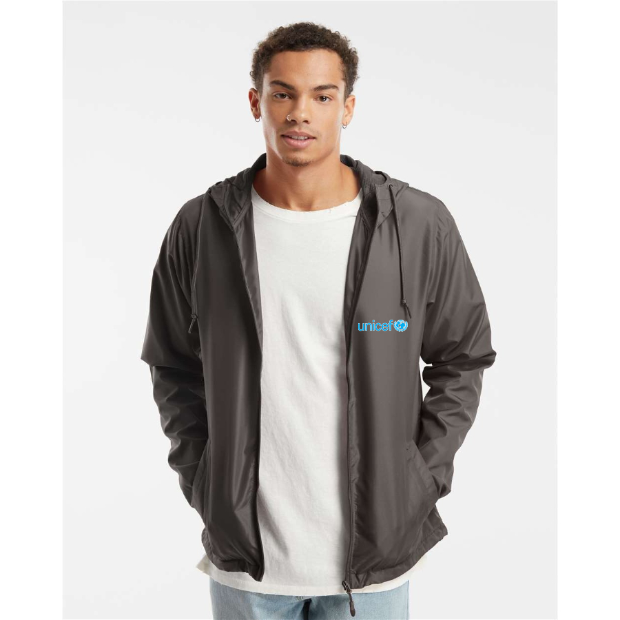 Men's UNICEF Independent Trading Co Lightweight Windbreaker Full-Zip Jacket