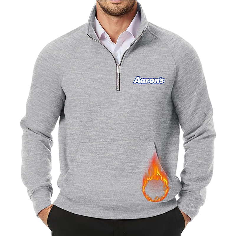 Men's Aarons JMIERR Quarter Zip Pullover Heavy Sweatshirts Warm Fleece Sweatshirt Polo