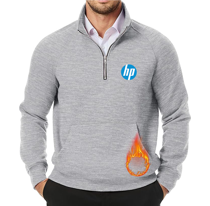 Men's hp JMIERR Quarter Zip Pullover Heavy Sweatshirts Warm Fleece Sweatshirt Polo