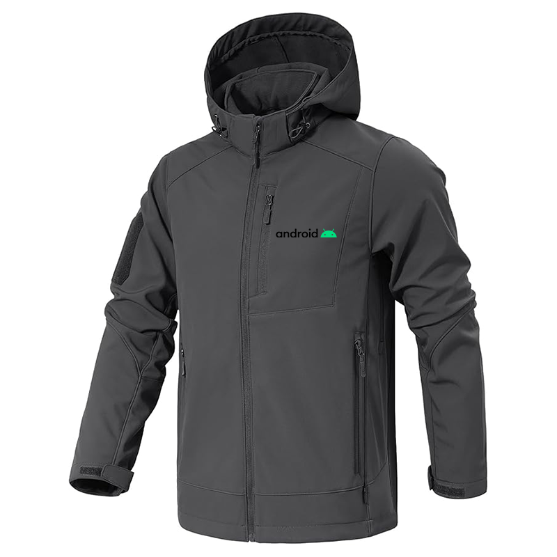 Men's Android Jacket Waterproof Hooded Coats Tactical Soft Shell Jackets