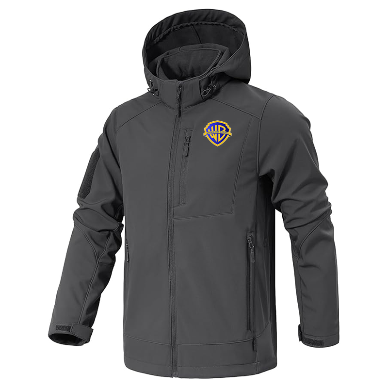 Men's Warner Bros Jacket Waterproof Hooded Coats Tactical Soft Shell Jackets