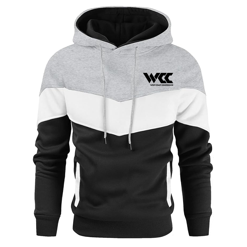 Men's West Coast Conference Gesean Novelty Color Block Pullover Fleece Hoodie Long Sleeve Casual Sweatshirt with Pocket