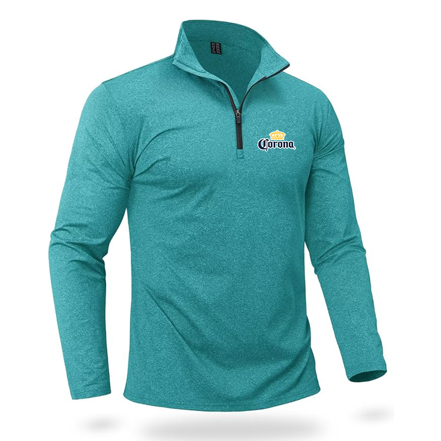 Men's Corona Quarter Zip Pullover Premium Fleece Lined Heather Long Sleeve Golf Shirts Midweight 1/4 Half Zip Sweatshirts