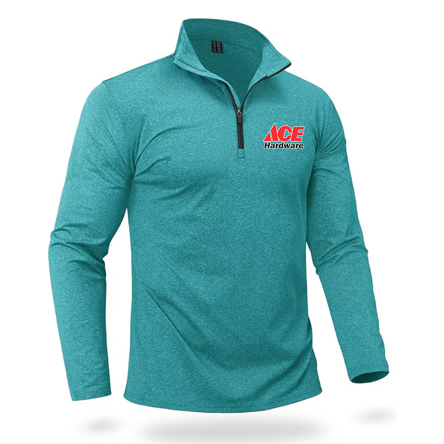 Men's Ace Quarter Zip Pullover Premium Fleece Lined Heather Long Sleeve Golf Shirts Midweight 1/4 Half Zip Sweatshirts