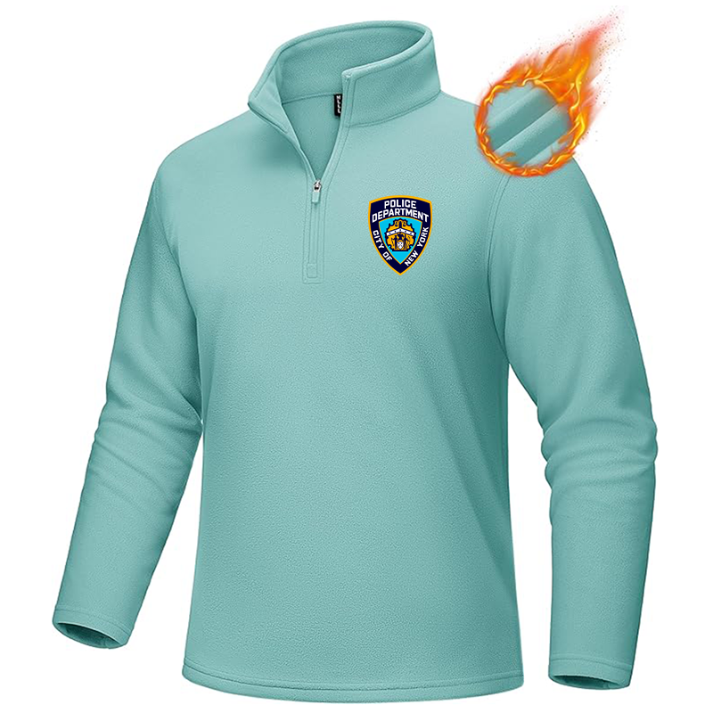Men's NYPD MAGCOMSEN Quarter-Zip Pullover Polar Fleece Sweatshirt Stand Collar Long Sleeve Shirt for Men Thermal Winter Fall