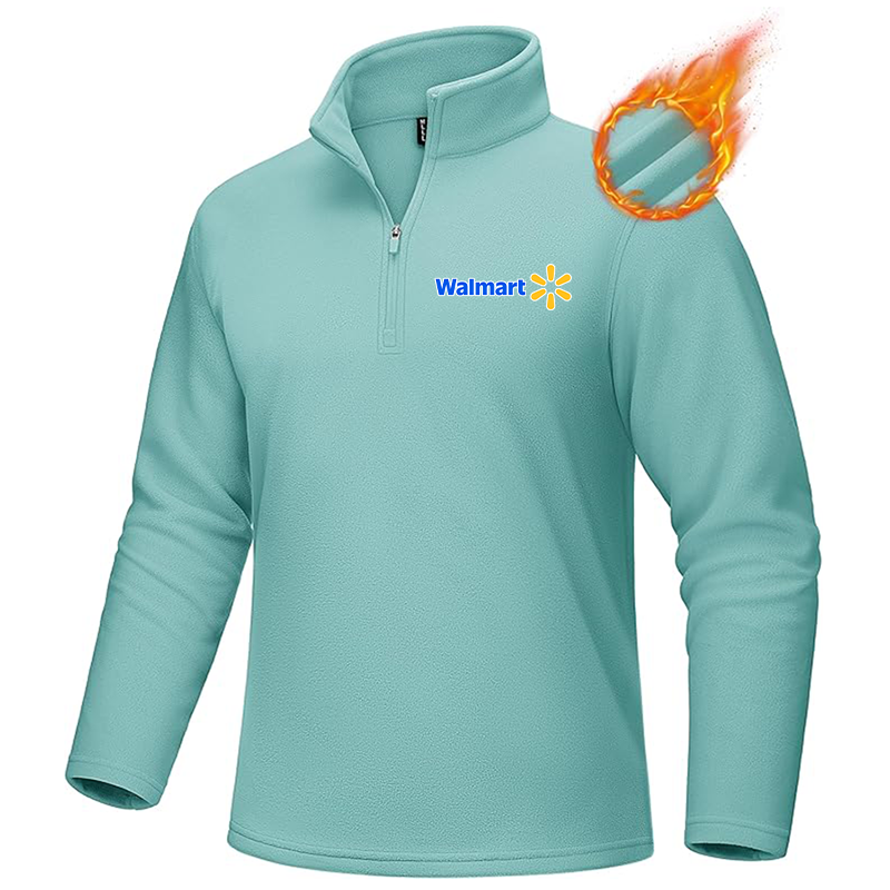Men's Walmart MAGCOMSEN Quarter-Zip Pullover Polar Fleece Sweatshirt Stand Collar Long Sleeve Shirt for Men Thermal Winter Fall