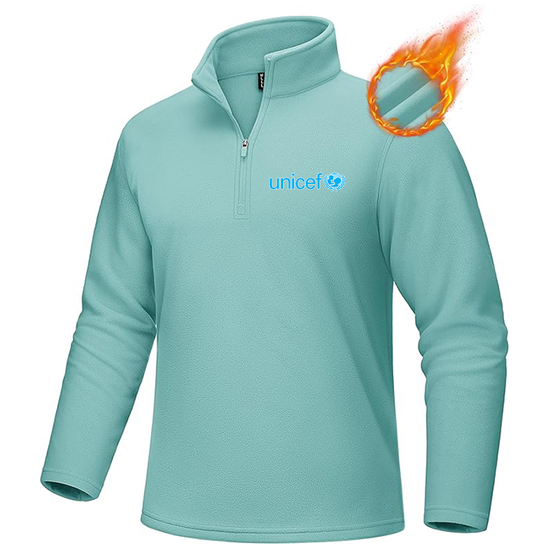 Men's UNICEF MAGCOMSEN Quarter-Zip Pullover Polar Fleece Sweatshirt Stand Collar Long Sleeve Shirt for Men Thermal Winter Fall
