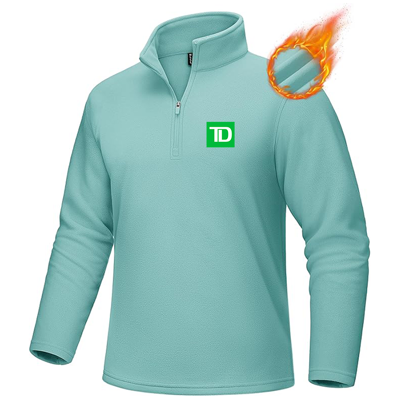 Men's TD Bank MAGCOMSEN Quarter-Zip Pullover Polar Fleece Sweatshirt Stand Collar Long Sleeve Shirt for Men Thermal Winter Fall