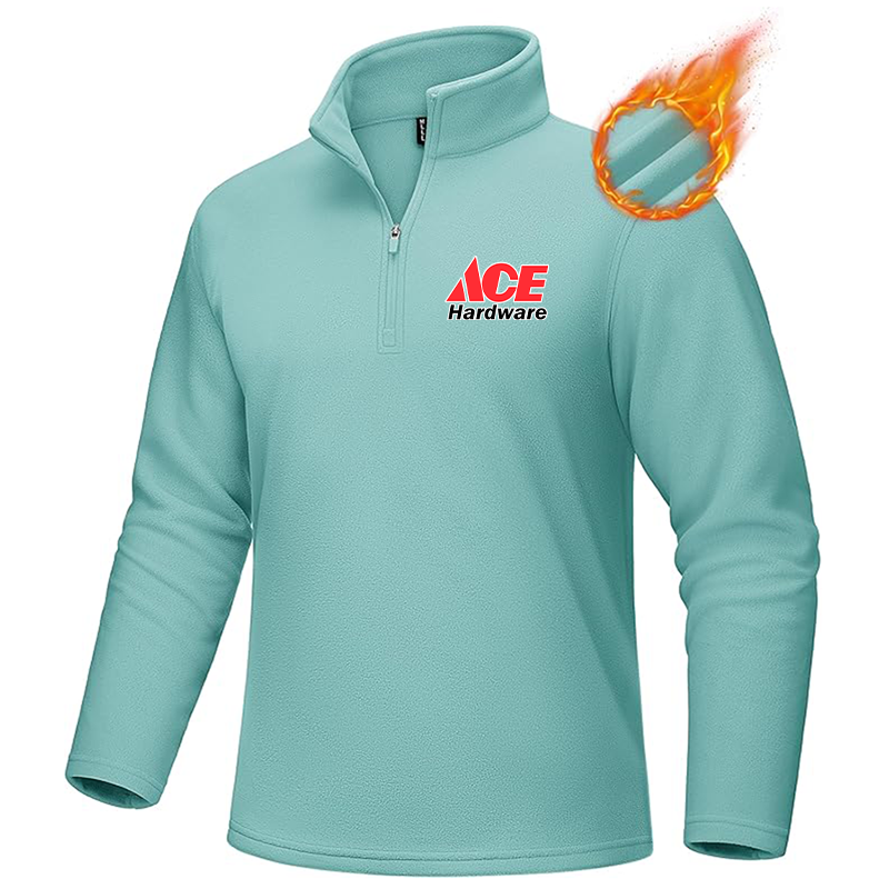 Men's Ace MAGCOMSEN Quarter-Zip Pullover Polar Fleece Sweatshirt Stand Collar Long Sleeve Shirt for Men Thermal Winter Fall