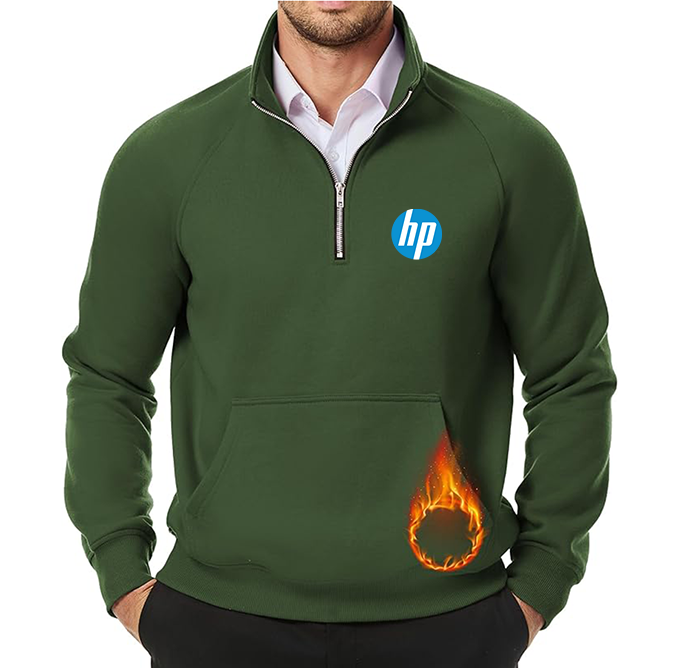 Men's hp JMIERR Quarter Zip Pullover Heavy Sweatshirts Warm Fleece Sweatshirt Polo