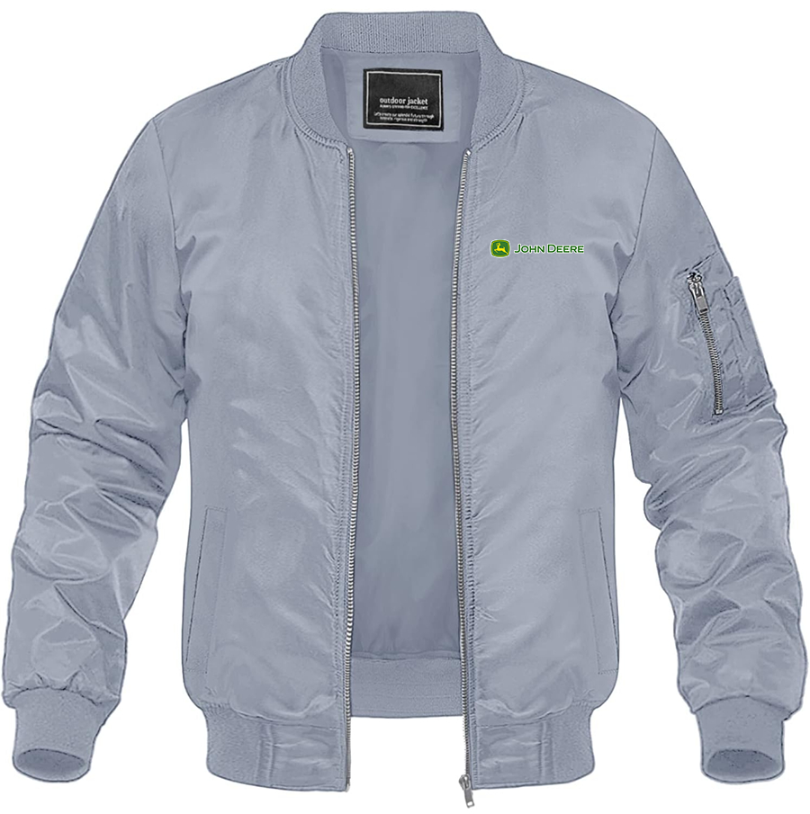 Men's John Deere Lightweight Bomber Jacket Windbreaker Casual Fall Spring Outdoor Coat