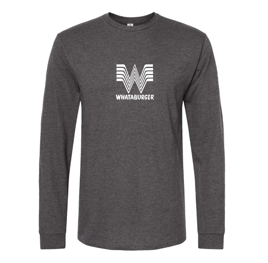 Men's What A Burger Cotton Long Sleeve T-Shirt