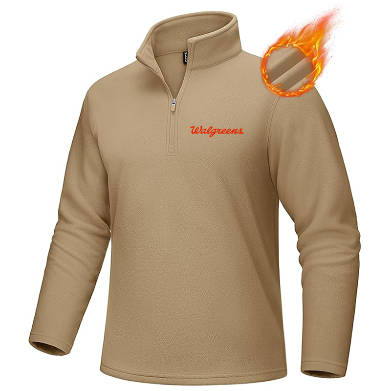 Men's Walgreens MAGCOMSEN Quarter-Zip Pullover Polar Fleece Sweatshirt Stand Collar Long Sleeve Shirt for Men Thermal Winter Fall