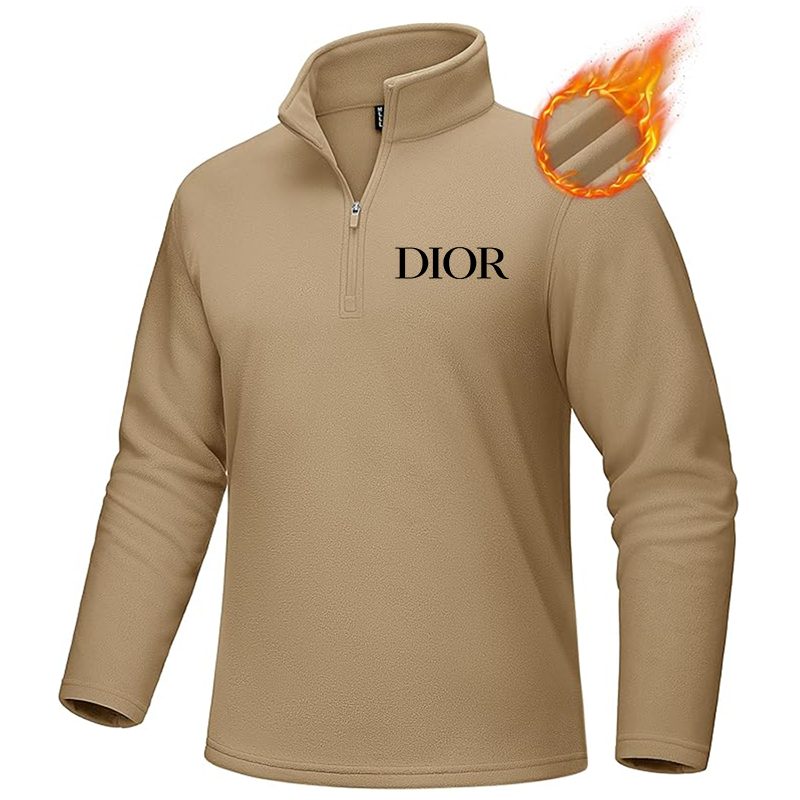 Men's Dior MAGCOMSEN Quarter-Zip Pullover Polar Fleece Sweatshirt Stand Collar Long Sleeve Shirt for Men Thermal Winter Fall