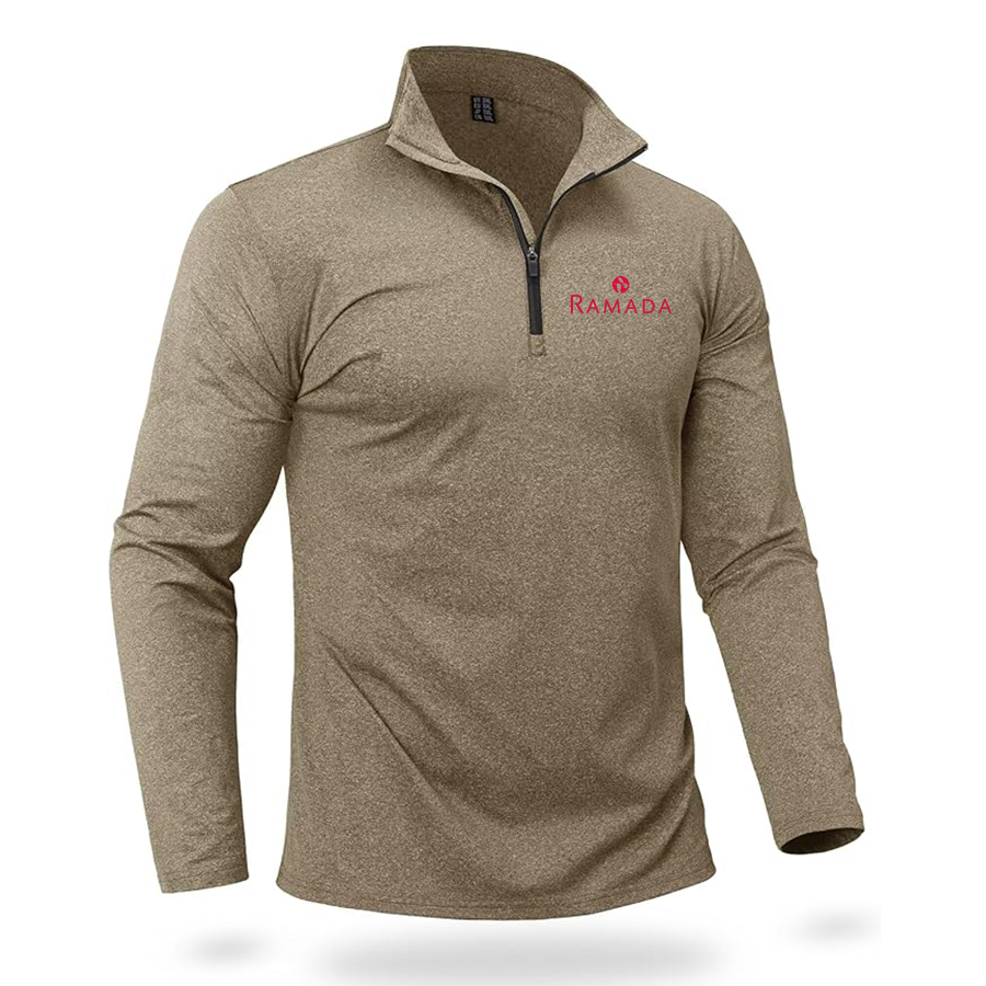 Men's Ramada Quarter Zip Pullover Premium Fleece Lined Heather Long Sleeve Golf Shirts Midweight 1/4 Half Zip Sweatshirts