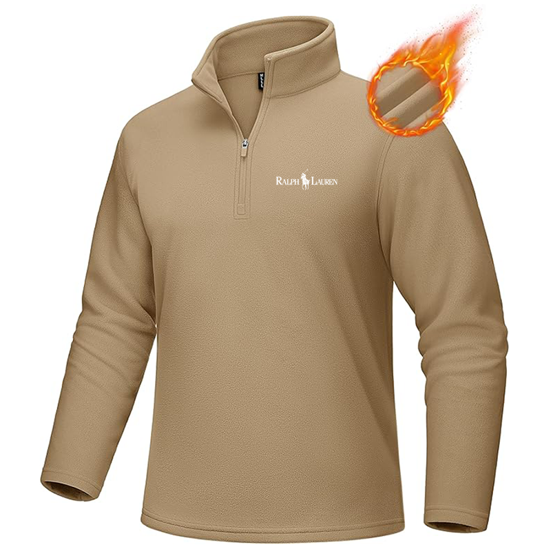 Men's Polo Ralph Lauren MAGCOMSEN Quarter-Zip Pullover Polar Fleece Sweatshirt Stand Collar Long Sleeve Shirt for Men Thermal Winter Fall