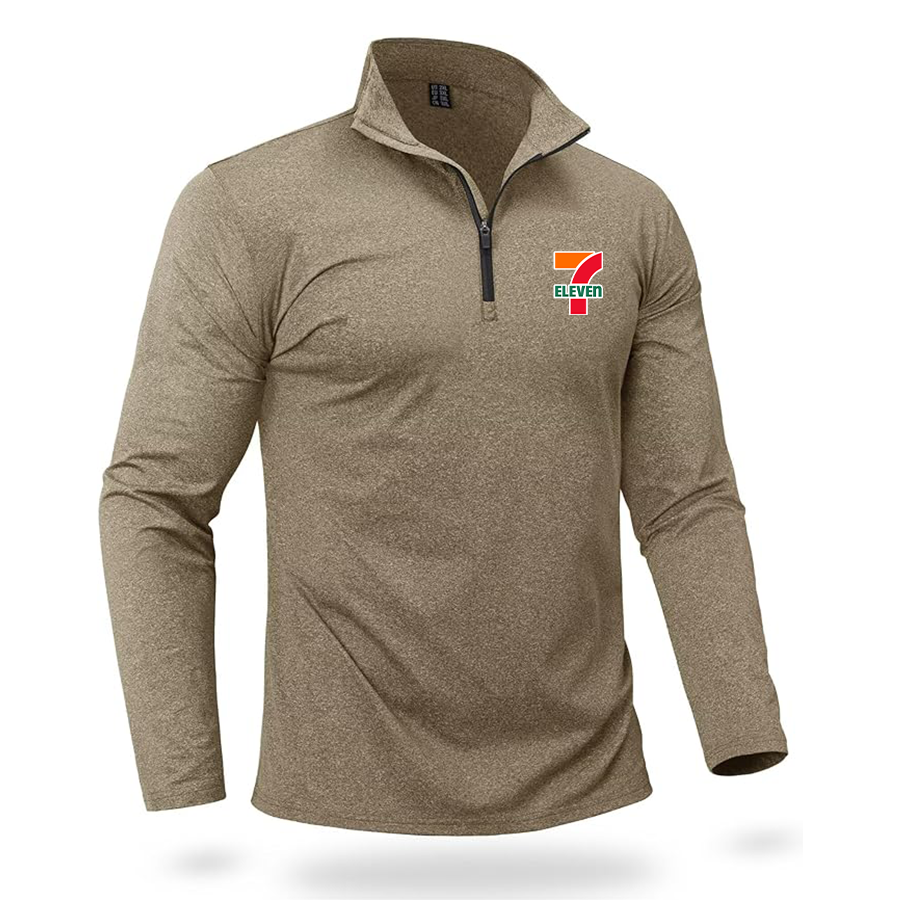 Men's 7-Eleven Quarter Zip Pullover Premium Fleece Lined Heather Long Sleeve Golf Shirts Midweight 1/4 Half Zip Sweatshirts