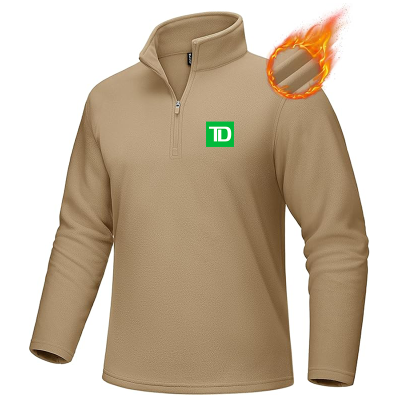 Men's TD Bank MAGCOMSEN Quarter-Zip Pullover Polar Fleece Sweatshirt Stand Collar Long Sleeve Shirt for Men Thermal Winter Fall