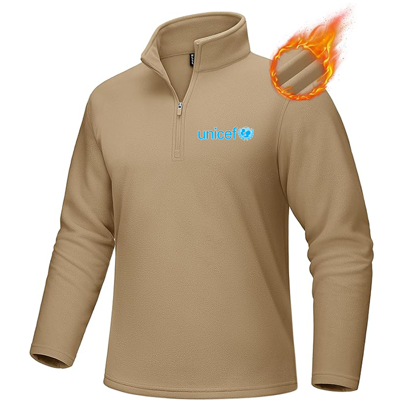 Men's UNICEF MAGCOMSEN Quarter-Zip Pullover Polar Fleece Sweatshirt Stand Collar Long Sleeve Shirt for Men Thermal Winter Fall