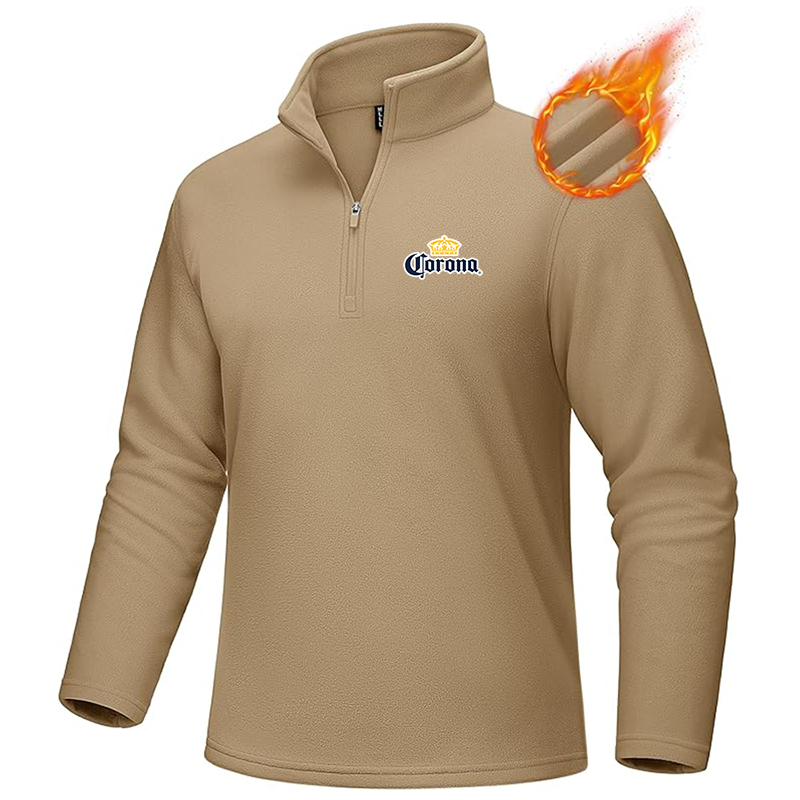 Men's Corona MAGCOMSEN Quarter-Zip Pullover Polar Fleece Sweatshirt Stand Collar Long Sleeve Shirt for Men Thermal Winter Fall