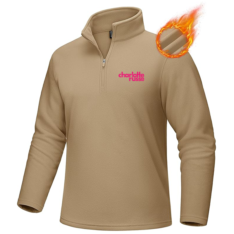 Men's Charlotte Russe MAGCOMSEN Quarter-Zip Pullover Polar Fleece Sweatshirt Stand Collar Long Sleeve Shirt for Men Thermal Winter Fall