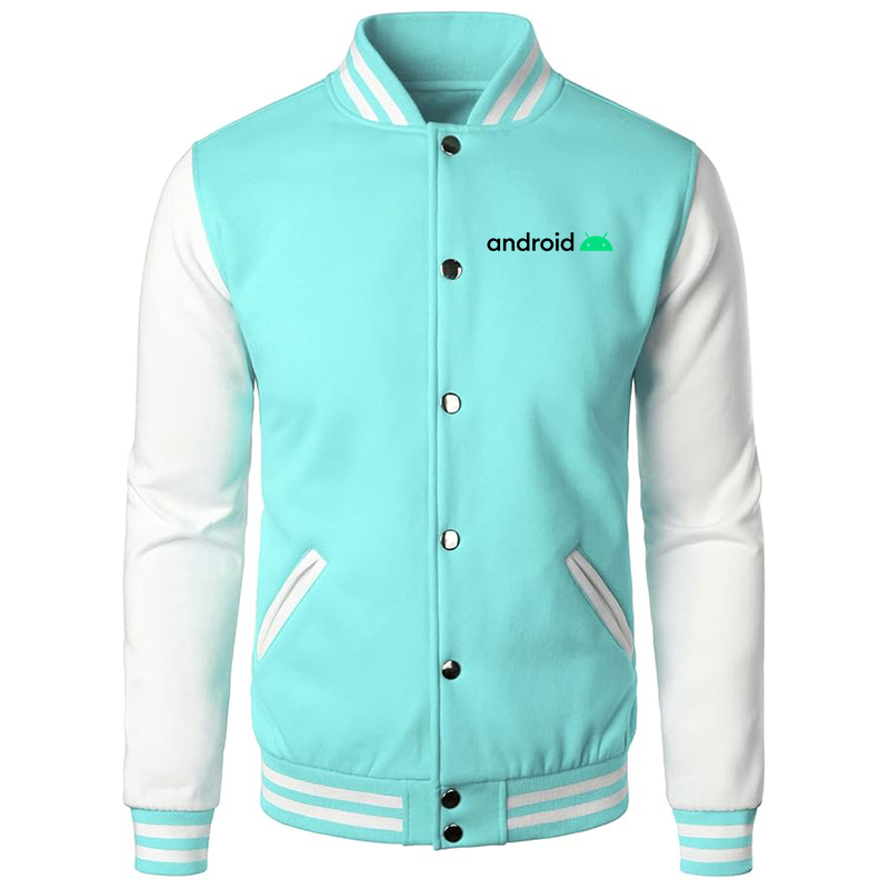 Men's Android Varsity Baseball Jacket Cotton Blend Letterman Jackets