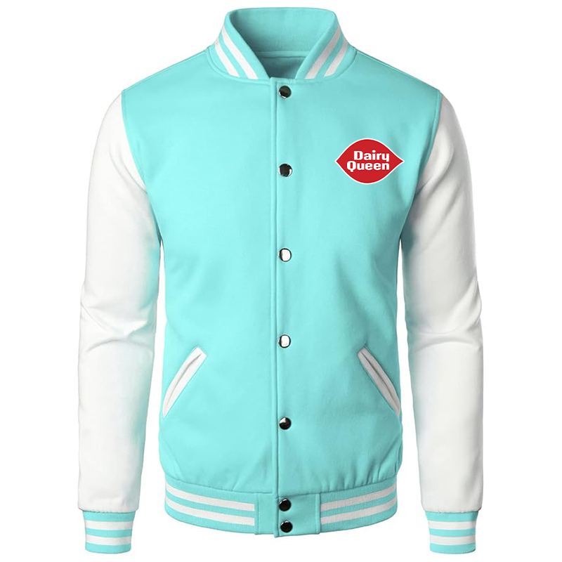 Men's Dairy Queen Varsity Baseball Jacket Cotton Blend Letterman Jackets