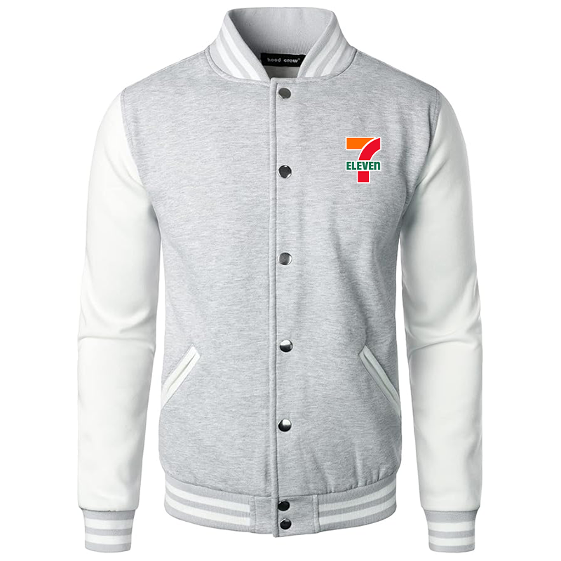 Men's 7-Eleven Varsity Baseball Jacket Cotton Blend Letterman Jackets