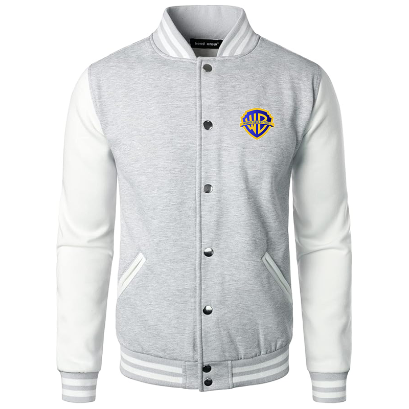 Men's Warner Bros Varsity Baseball Jacket Cotton Blend Letterman Jackets