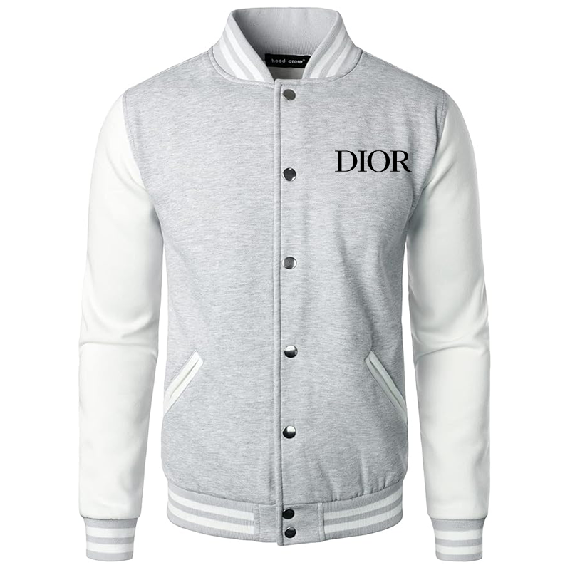 Men's Dior Varsity Baseball Jacket Cotton Blend Letterman Jackets