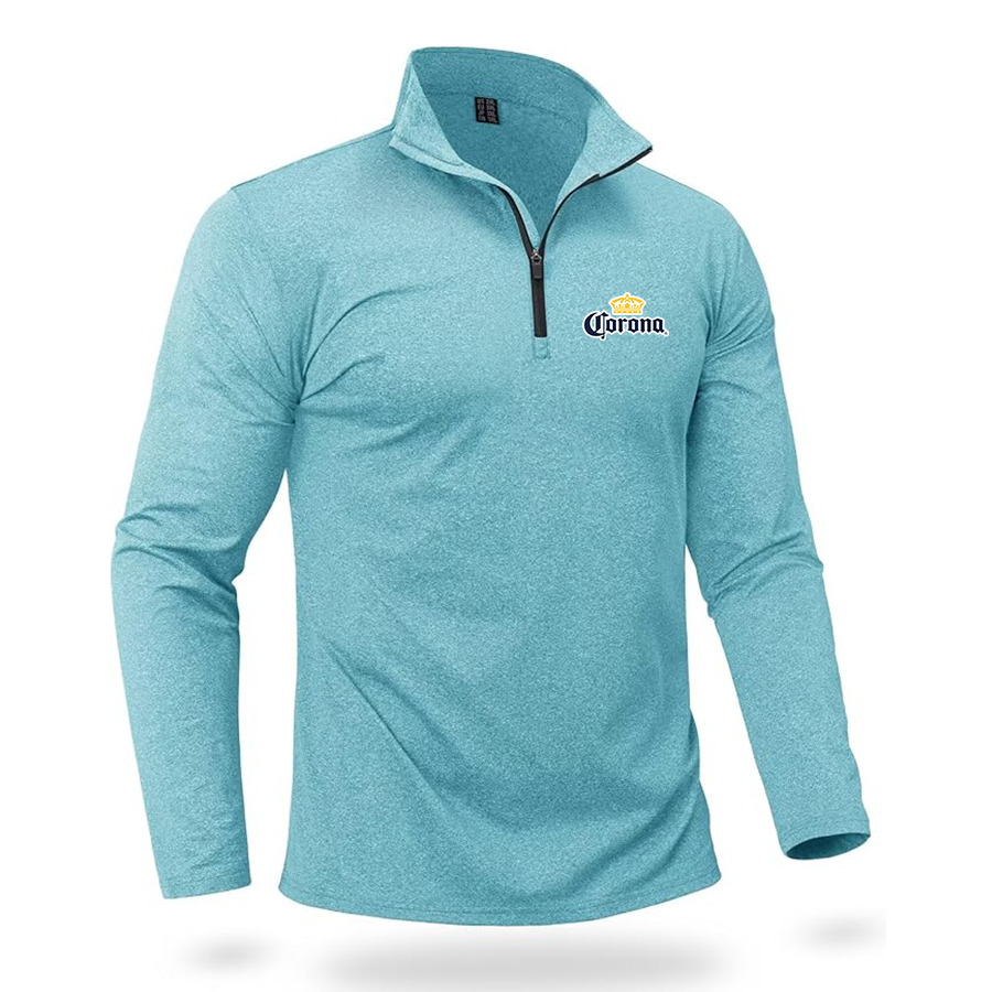 Men's Corona Quarter Zip Pullover Premium Fleece Lined Heather Long Sleeve Golf Shirts Midweight 1/4 Half Zip Sweatshirts