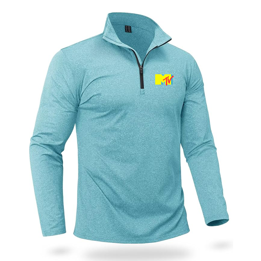 Men's M.T.V Quarter Zip Pullover Premium Fleece Lined Heather Long Sleeve Golf Shirts Midweight 1/4 Half Zip Sweatshirts