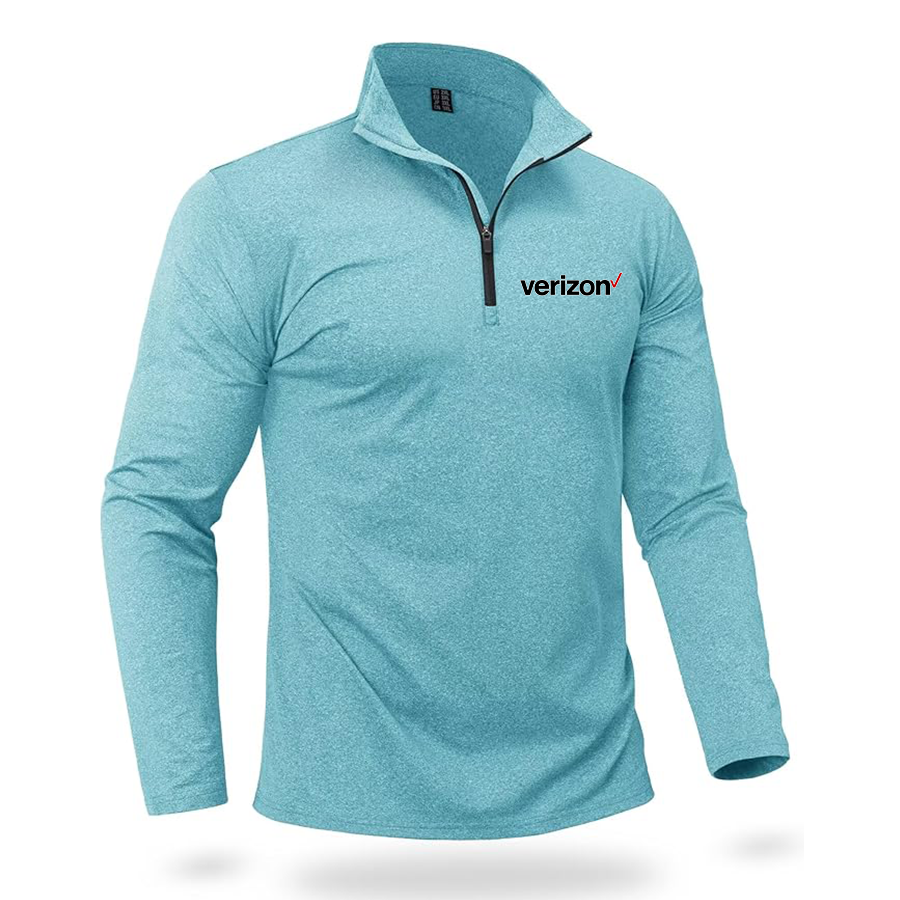 Men's Verizon Quarter Zip Pullover Premium Fleece Lined Heather Long Sleeve Golf Shirts Midweight 1/4 Half Zip Sweatshirts