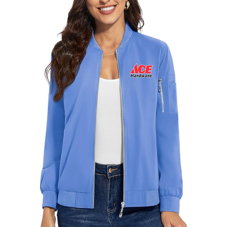 Women's Ace Premium Bomber Jacket with Polished Detailing and Functional Sleeve Pocket Modern Luxury Outerwear