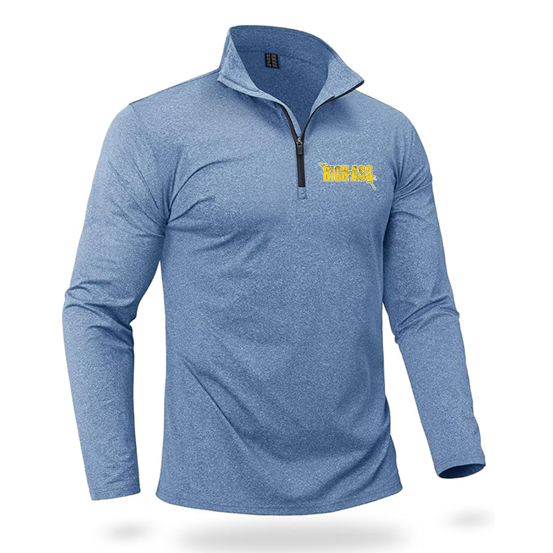 Men's Kick-Ass Quarter Zip Pullover Premium Fleece Lined Heather Long Sleeve Golf Shirts Midweight 1/4 Half Zip Sweatshirts