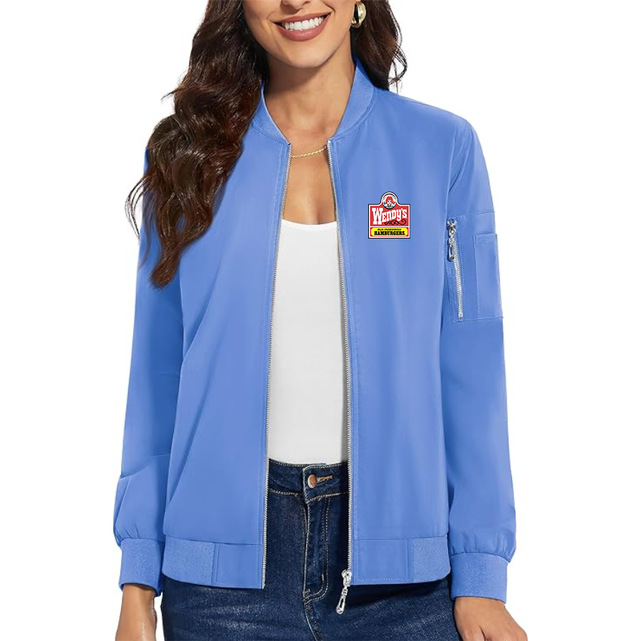 Women's Wendy's Premium Bomber Jacket with Polished Detailing and Functional Sleeve Pocket Modern Luxury Outerwear