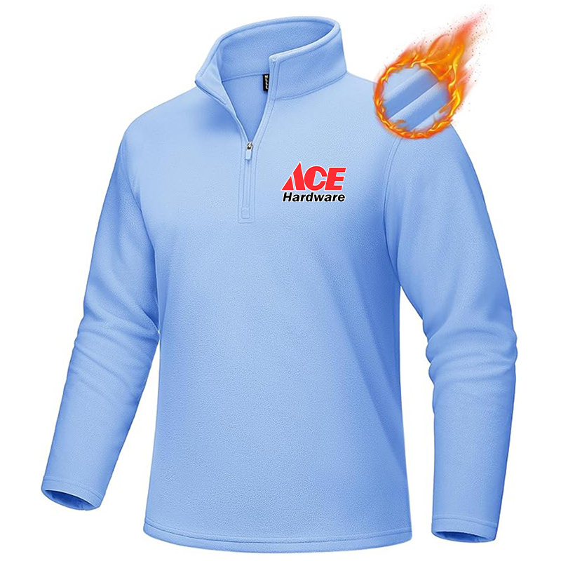 Men's Ace MAGCOMSEN Quarter-Zip Pullover Polar Fleece Sweatshirt Stand Collar Long Sleeve Shirt for Men Thermal Winter Fall