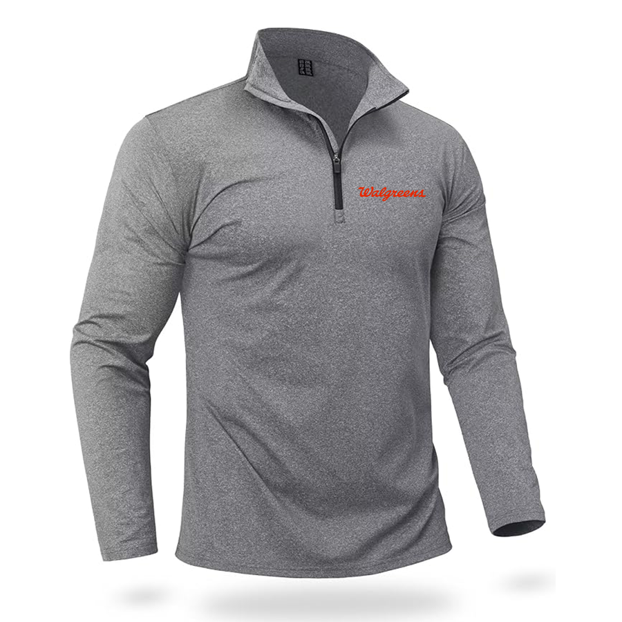 Men's Walgreens Quarter Zip Pullover Premium Fleece Lined Heather Long Sleeve Golf Shirts Midweight 1/4 Half Zip Sweatshirts